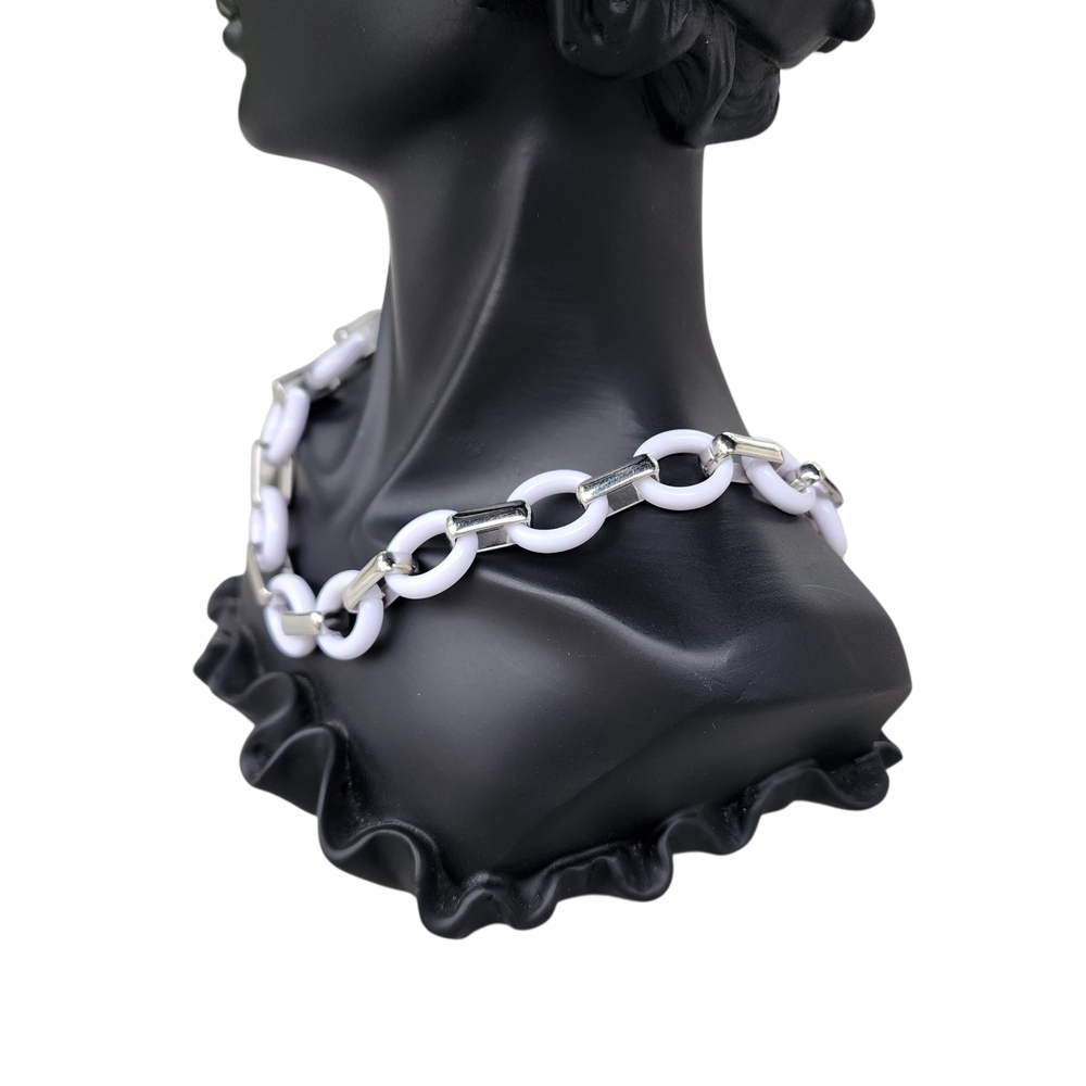 Lia Sophia Contrast Chain Link Statement Necklace - Picture 7 of 8
